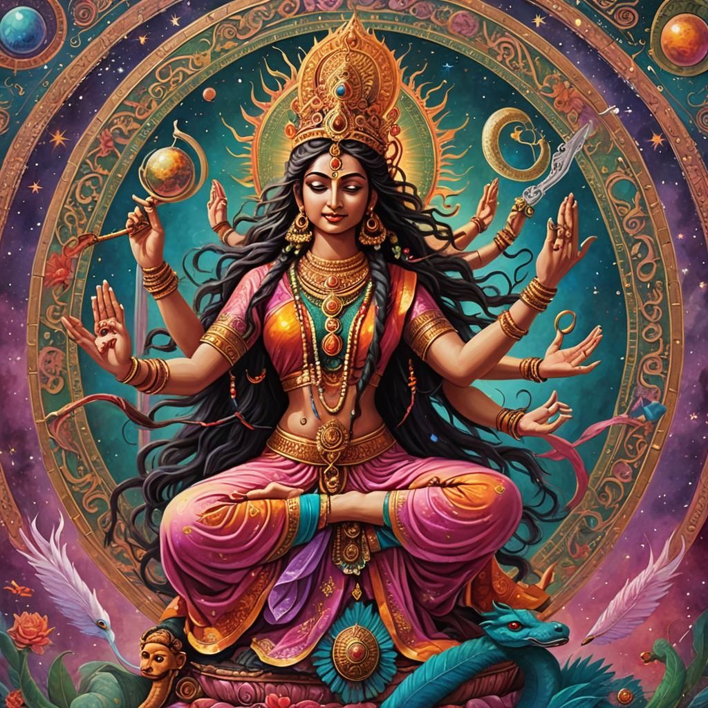 Maha Devi: Hindu Goddess in Fantastical Art