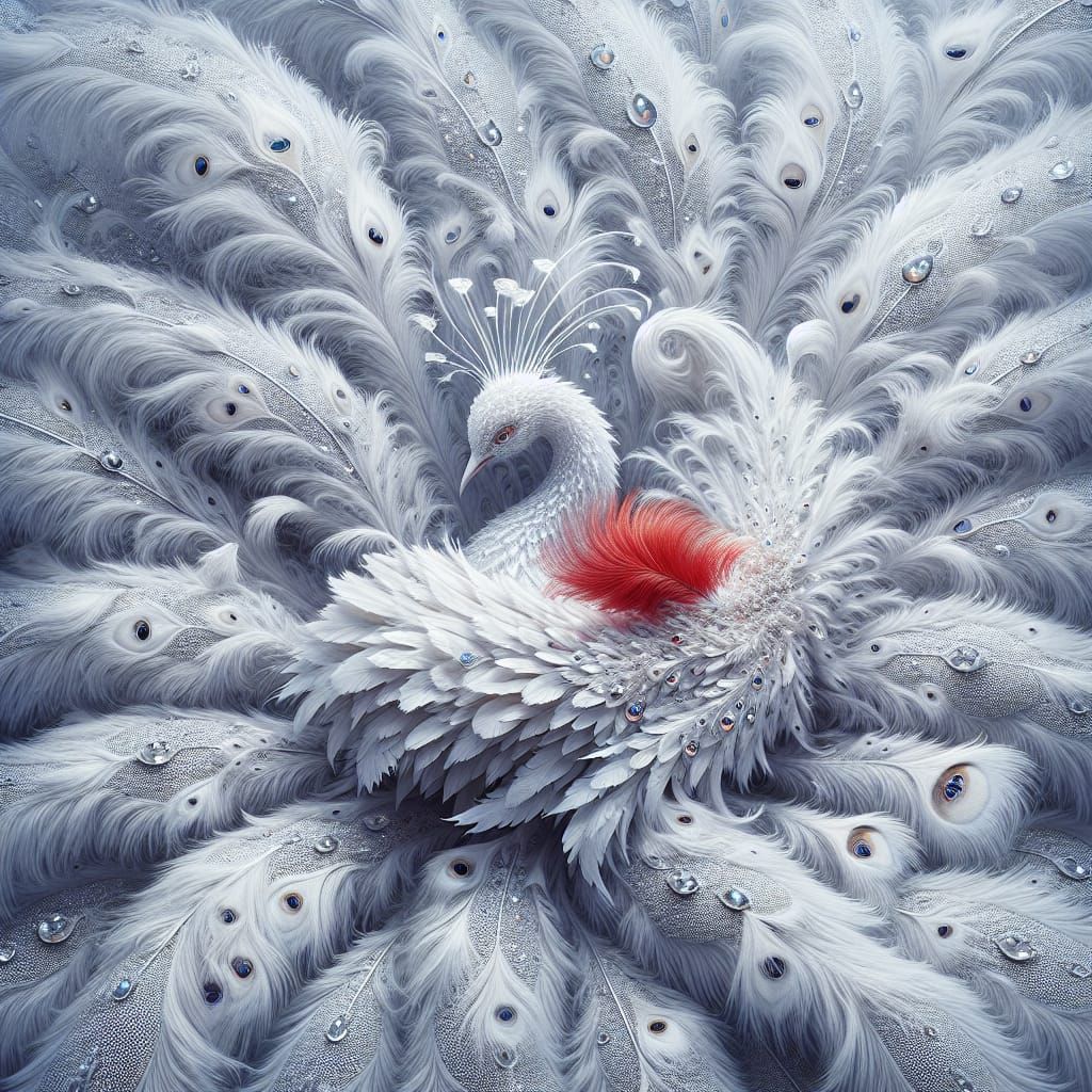 Surreal Bird of Whimsy in Grand Matte Painting Style