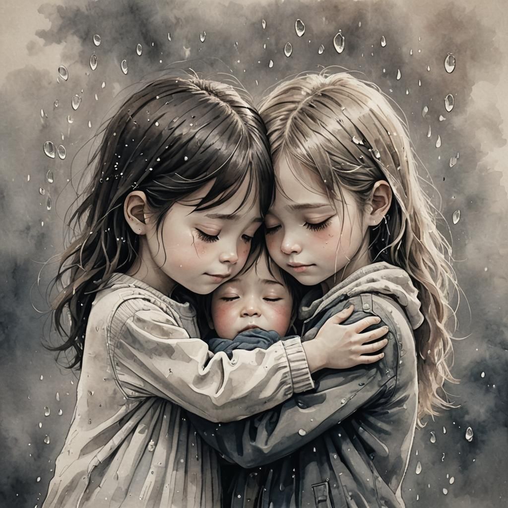 Image of Comforting Embrace and Shared Love