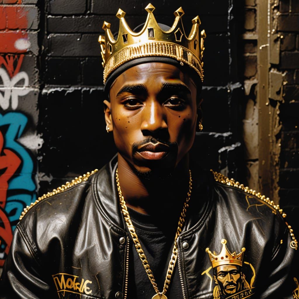 2Pac as Makaveli: Graffiti Art Portrait