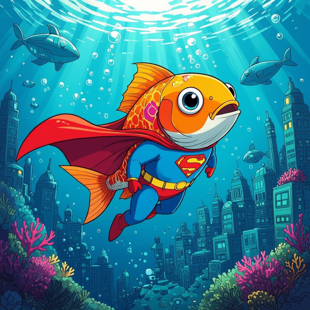 Jeremy the Fish: Underwater Superhero Saving City