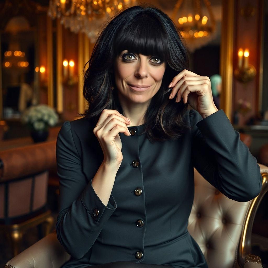 Claudia Winkleman Cuts Her Fringe