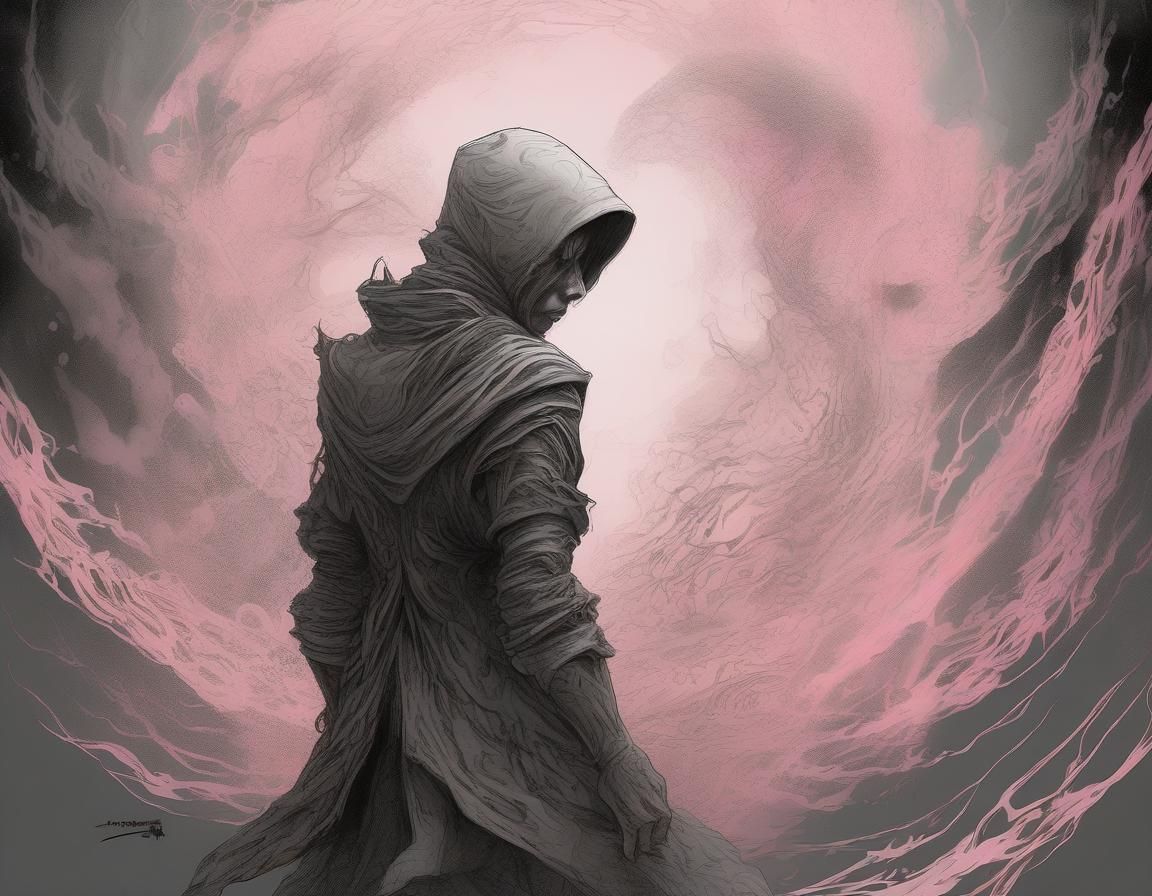 Mythic Lost Love in Japanese Ink Art