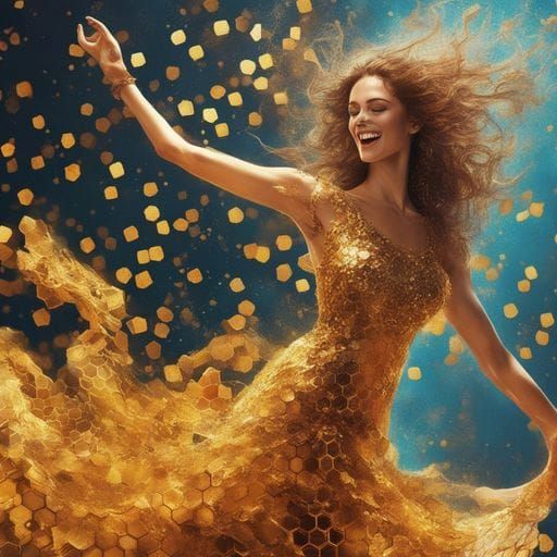 Dress made from honeycomb!!!