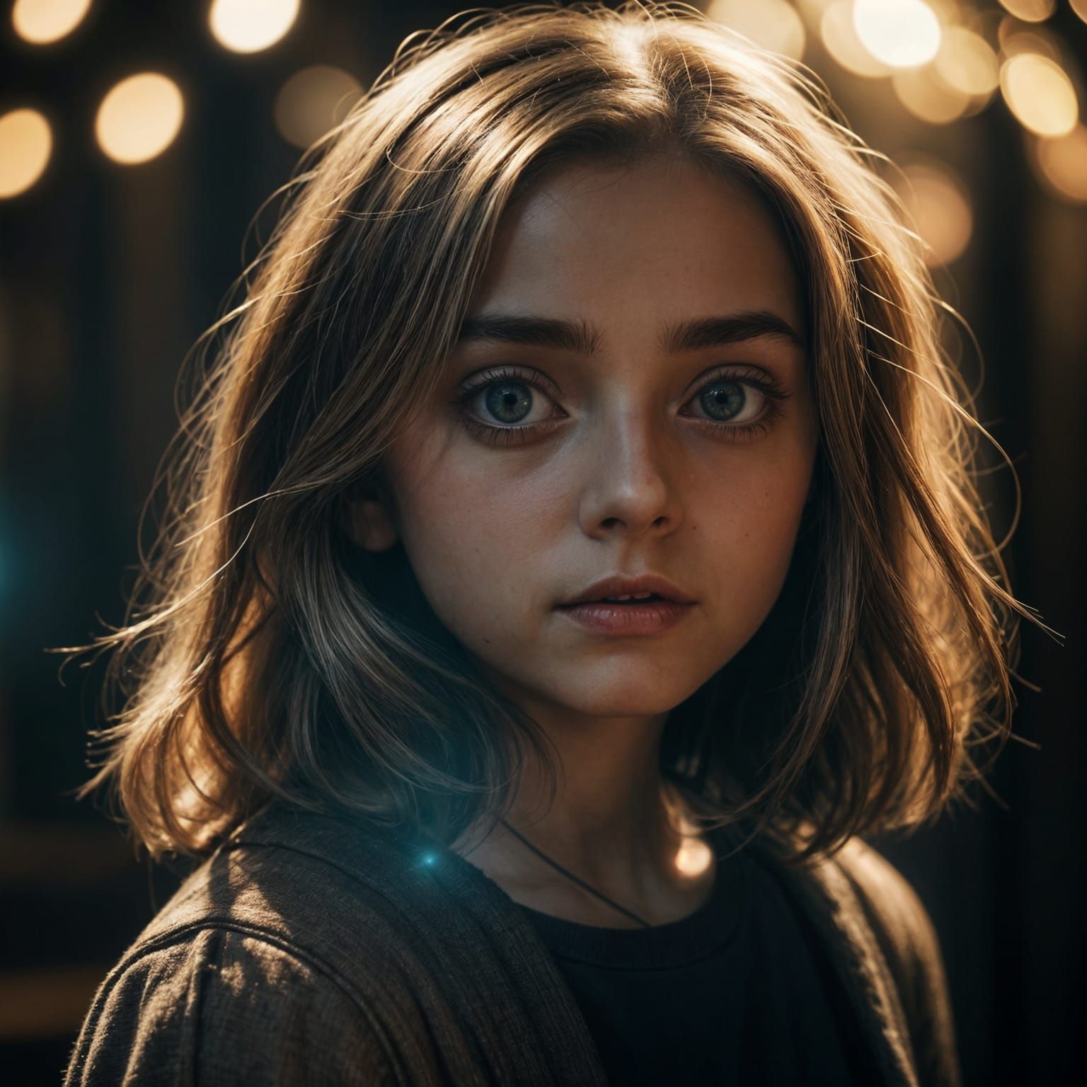 Alien Girl Portrait in Cinematic Style