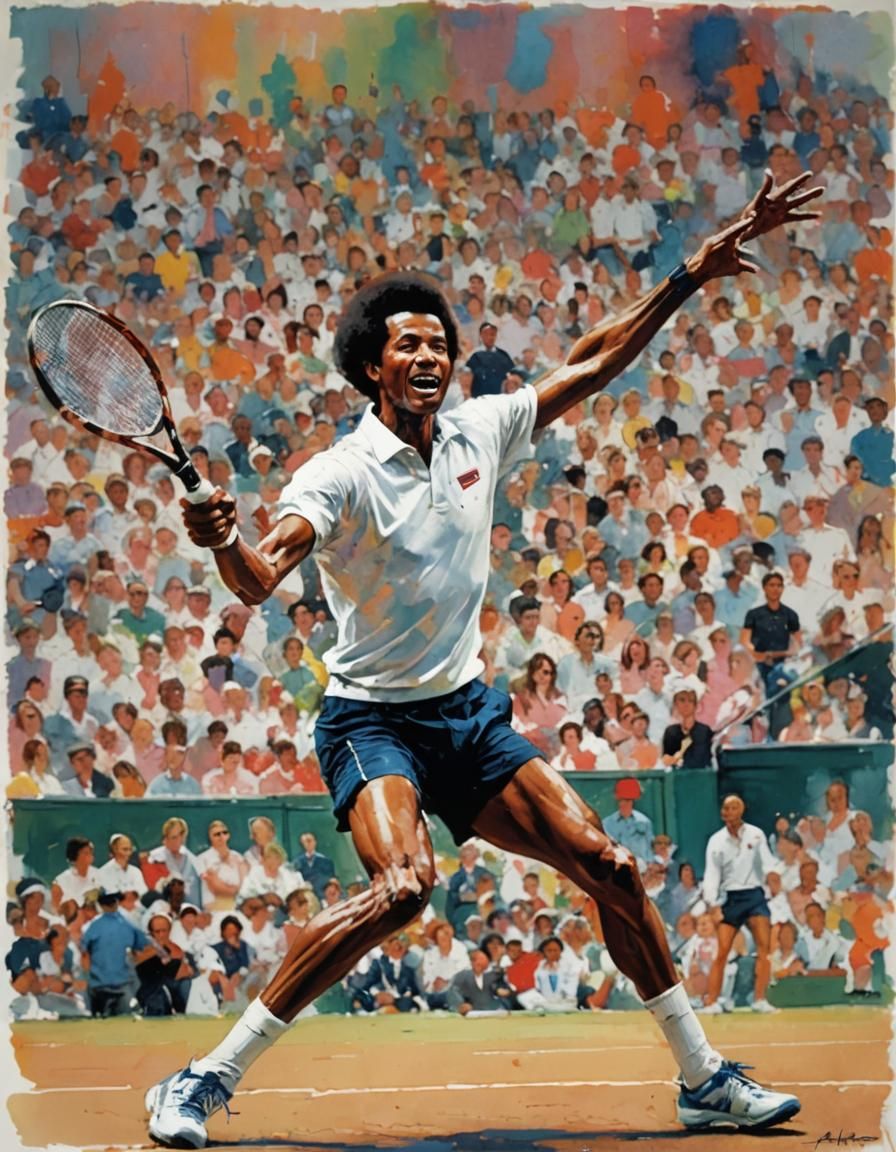 Arthur Ashe Inspired by Sports Art