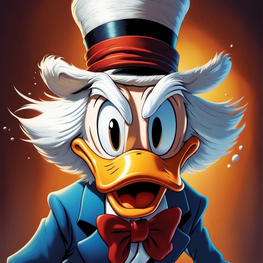 Hyperrealistic Uncle Scrooge and The Number One
