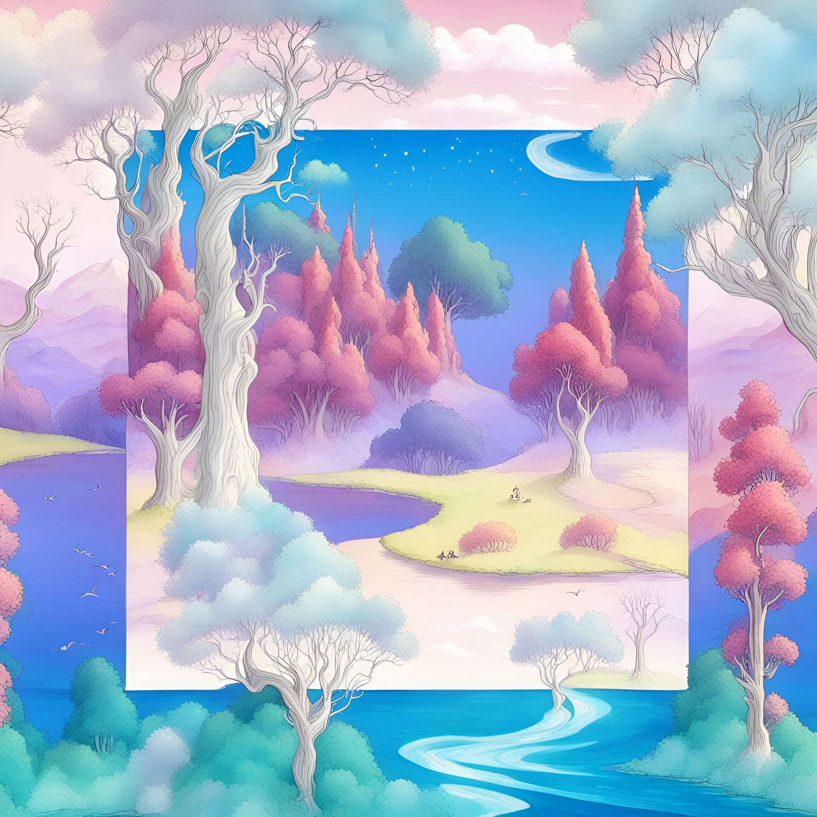 Enchanted Fantasy Landscape Art