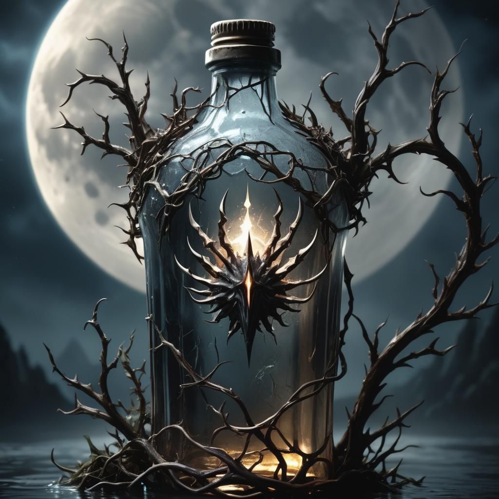 Evil Crystal Bottle with Unholy Water
