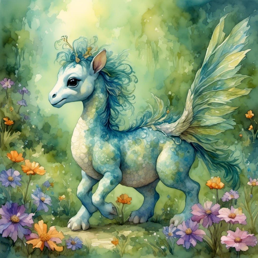 Futuristic Hybrid Dinosaur in Fantasy Savannah