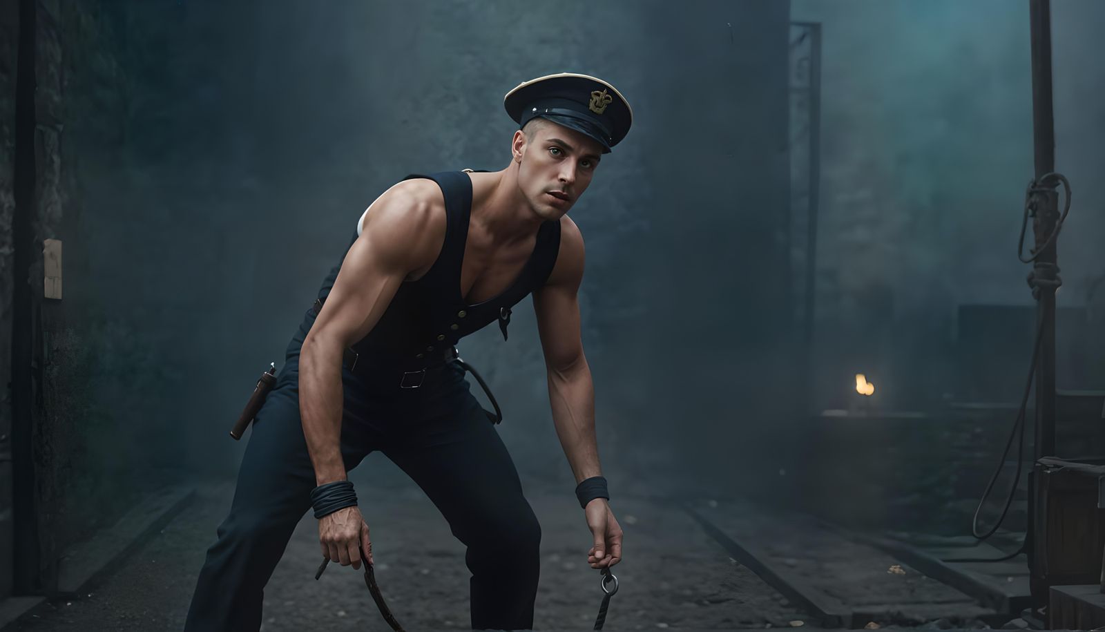 WWI Sailor Escapes Prison in Steampunk Horror Style