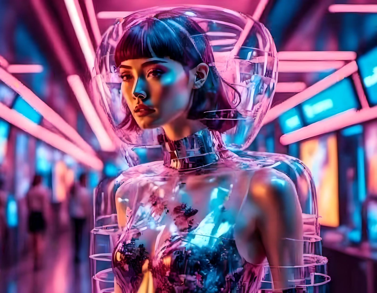 future fashion with helmet