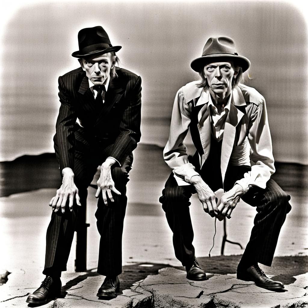 Iggy Pop and David Bowie in Waiting for Godot