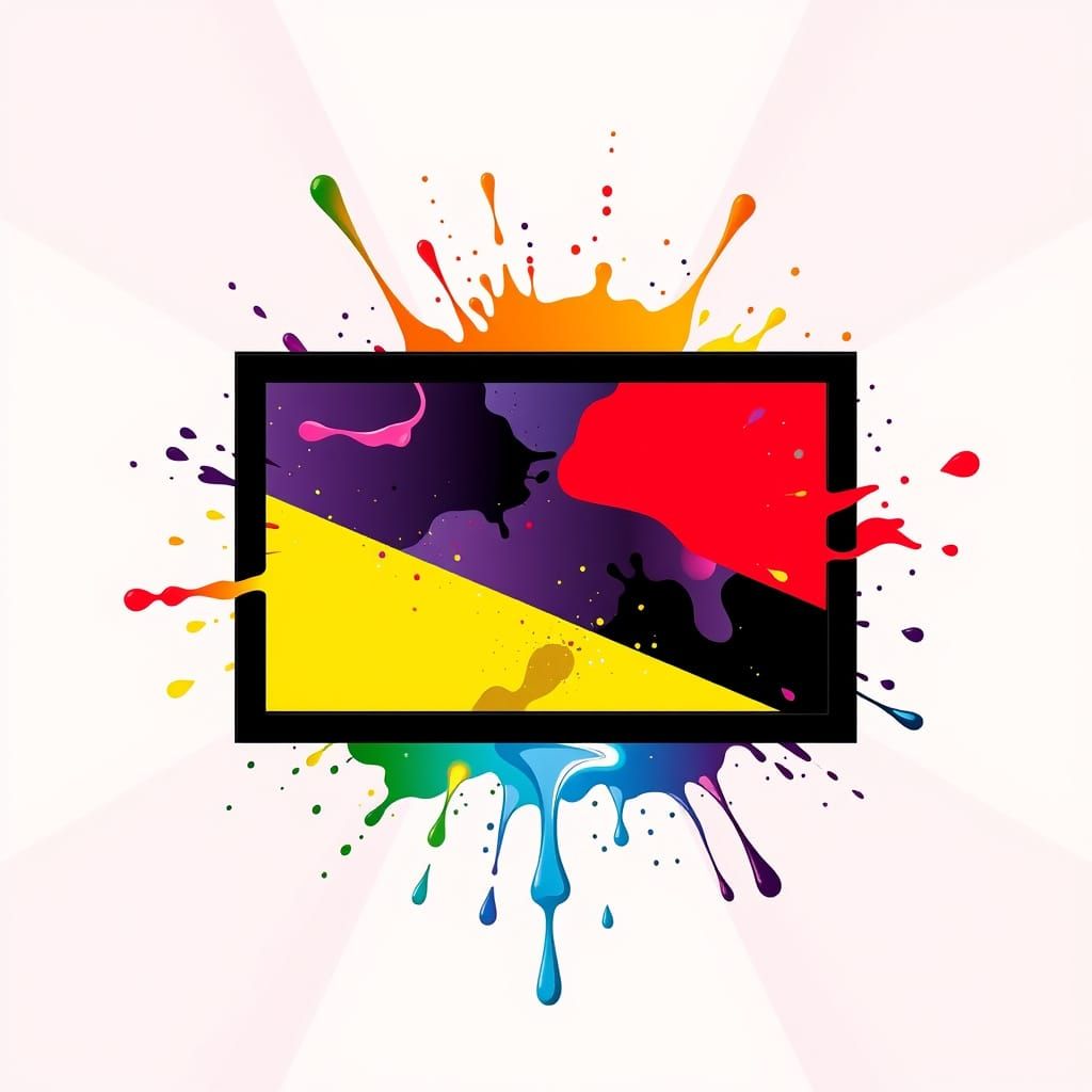 Pop Art Splash Screen with Bauhaus Elements