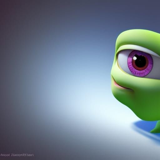 Peekaboo Character in Pixar-Style 3D Digital Art