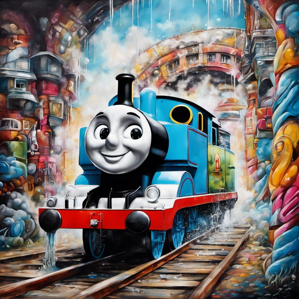 Thomas the Submarine at the Fairground: Graffiti Art