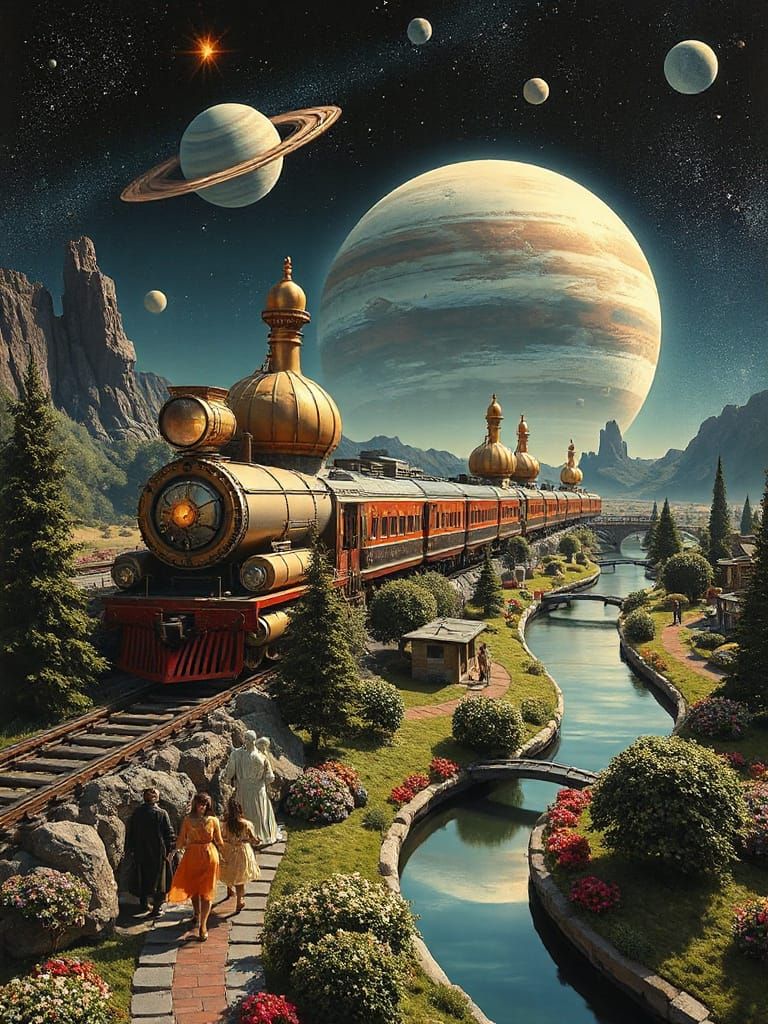 Rails across Ganymede