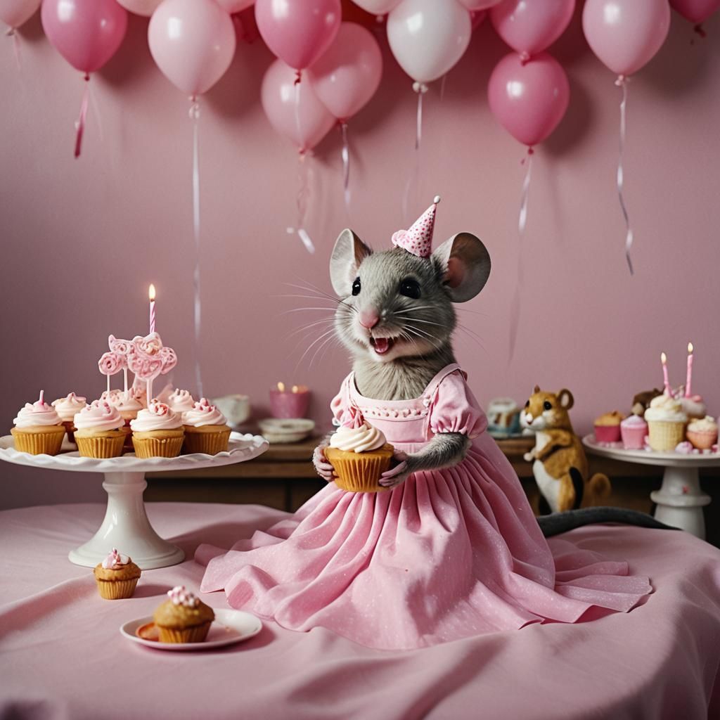Mouse Birthday Party Cinematic Film Still