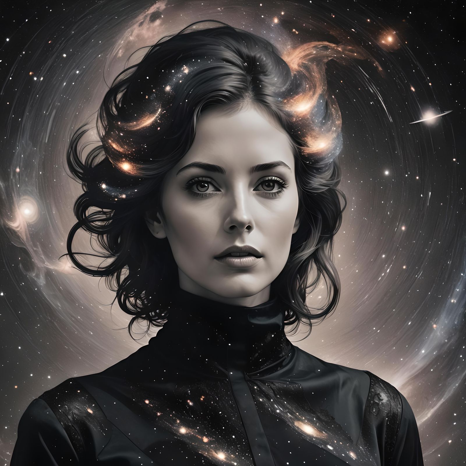 Universe Double Exposure Portrait
