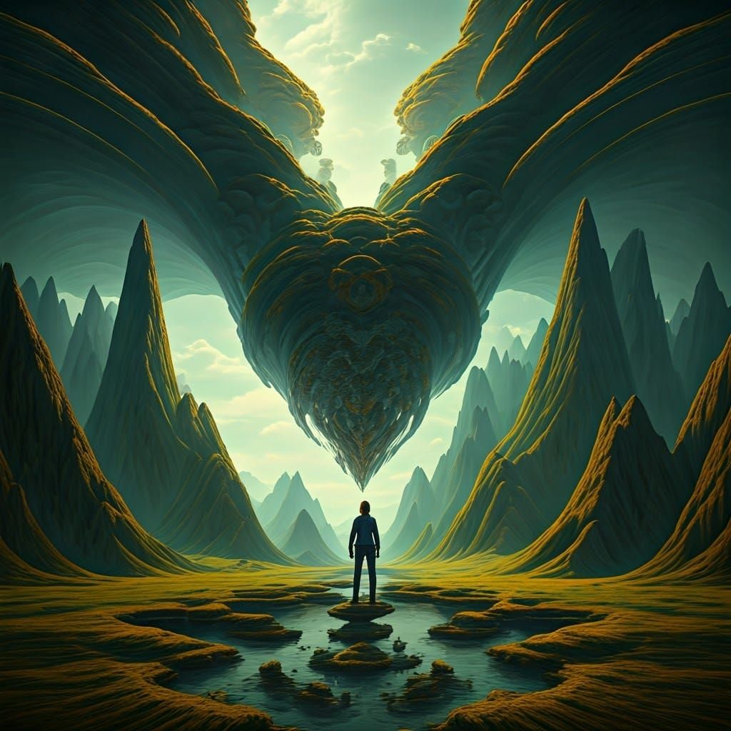 Surreal Landscape Defying Physics and Logic