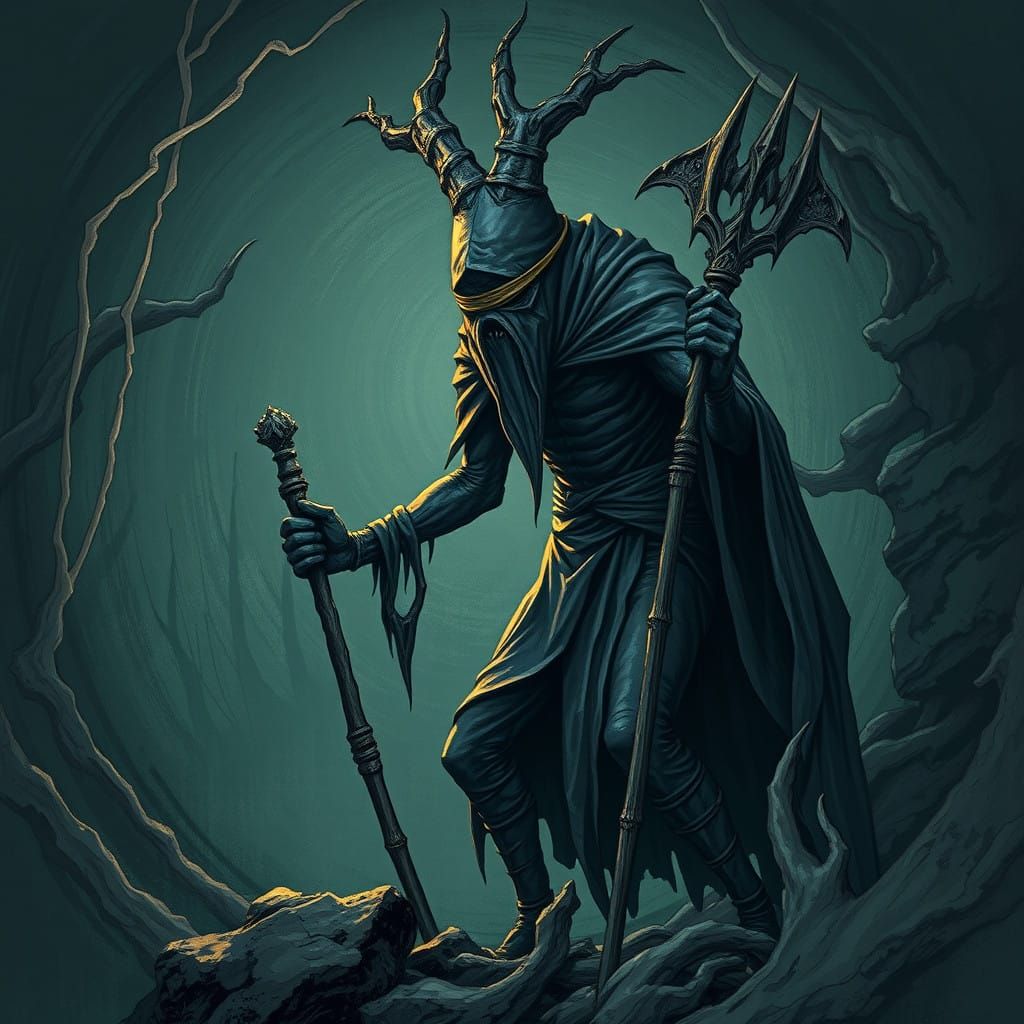 The Blindfolded Guardian of the Spiral Pit