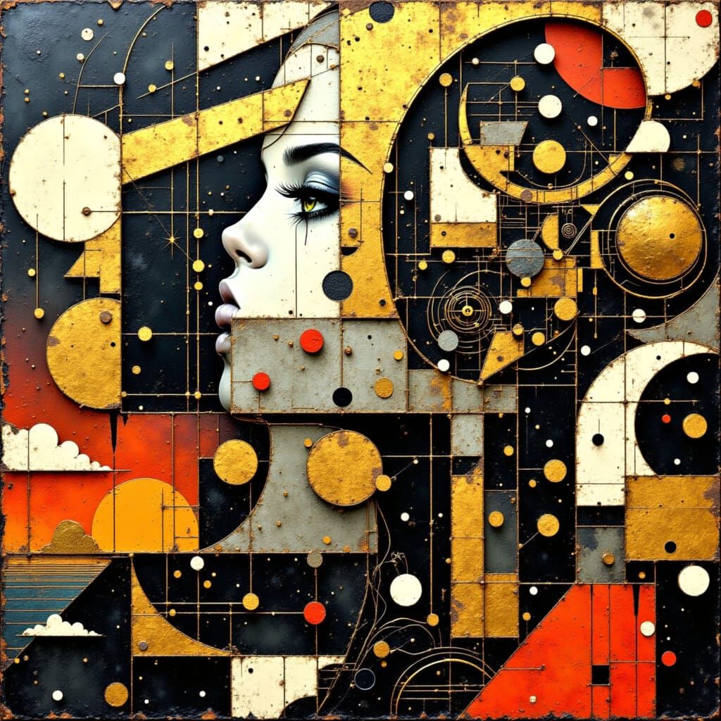 Luxurious Abstract Cubism in 3D