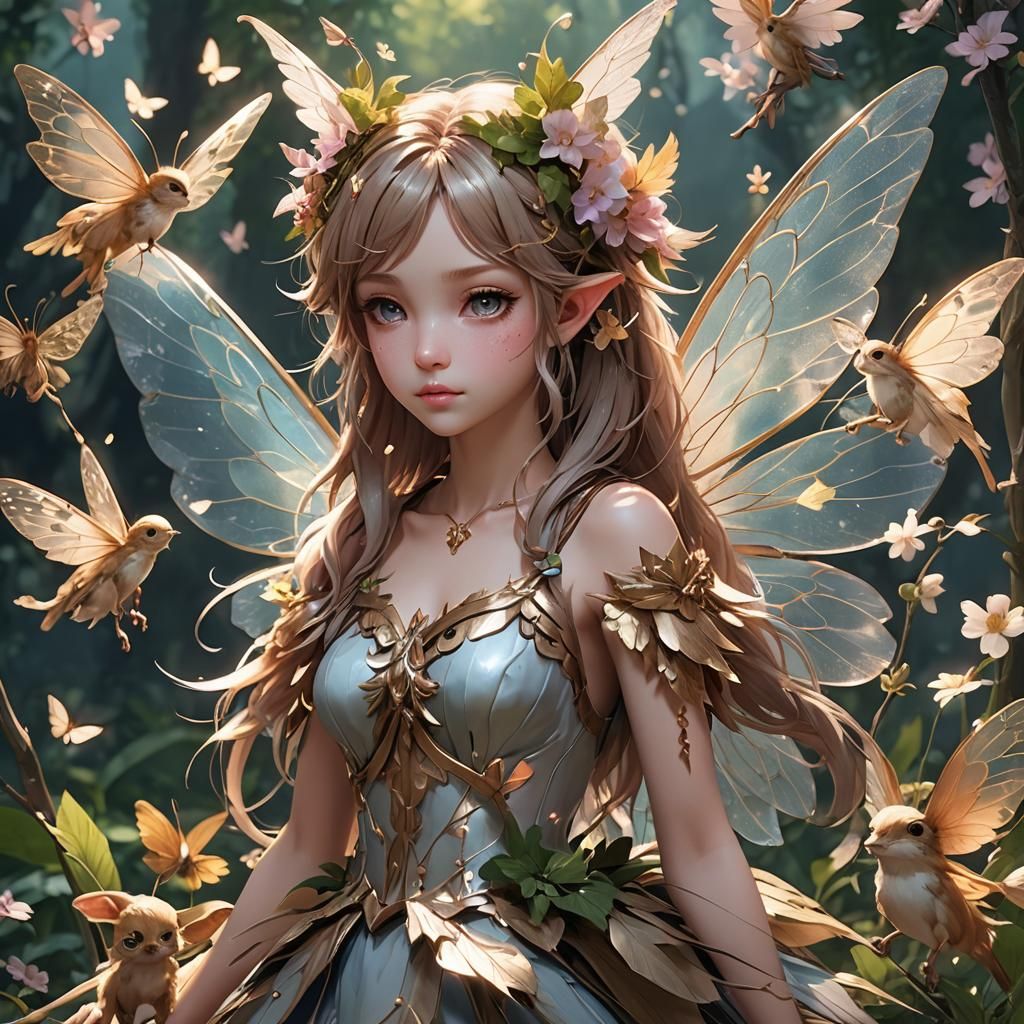 Animal Fairy in Detailed 3D Anime Art