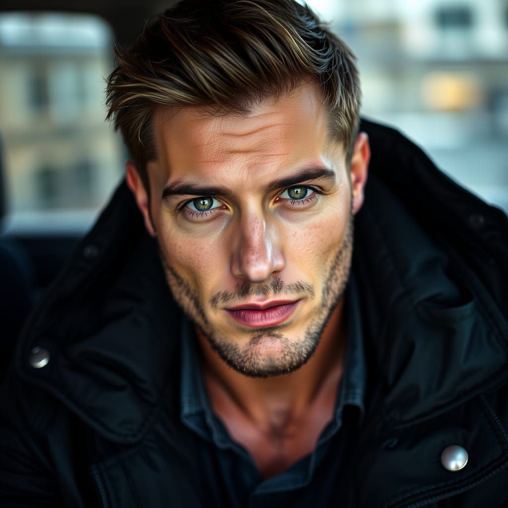 The Enchanting Man with Jet Black Hair and Luminous Emerald ...