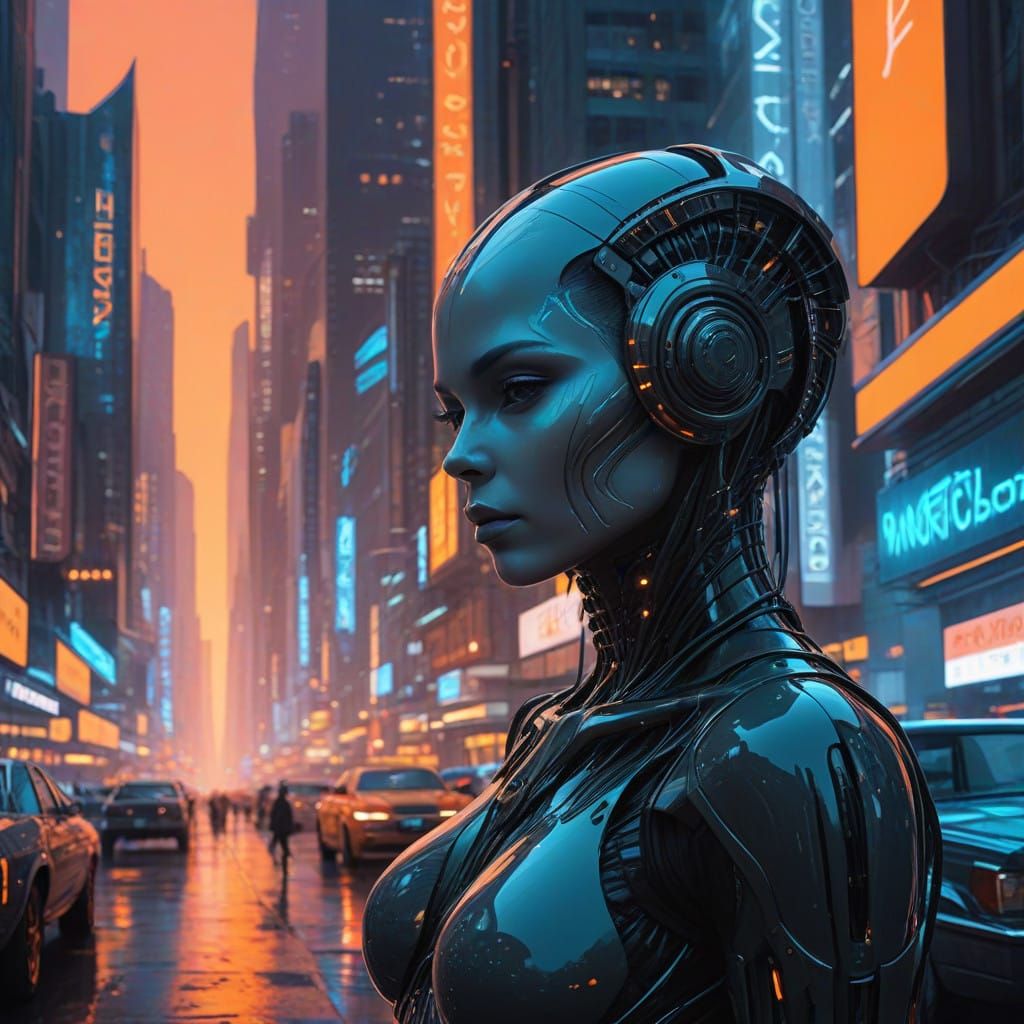 Unity in Cyberpunk Cityscape