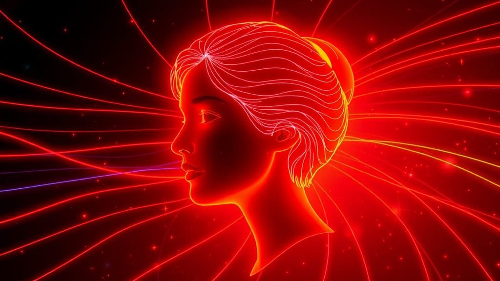 Neon Galaxy Woman: A Retro-Futuristic Portrait