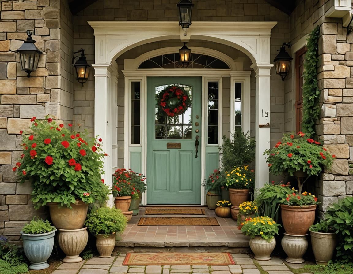 Whimsical House Entrance Illustration