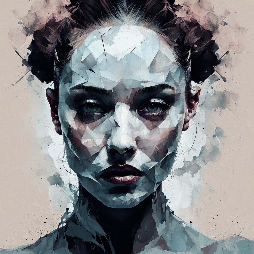 "digital artwork. hyperrealistic. portrait sensual sad ballerina expressive eyes shadowed lighting