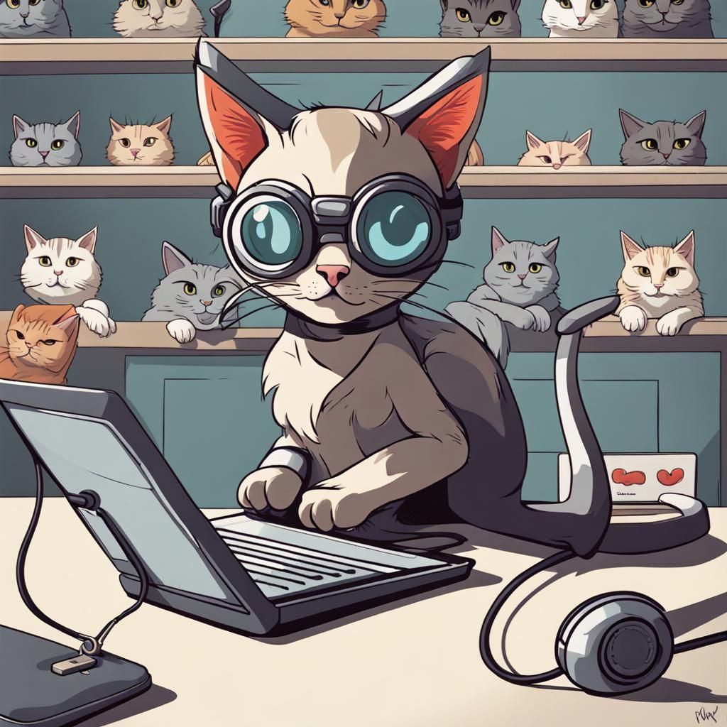 Cats Launch Inter-Species Communication App: Digital Art