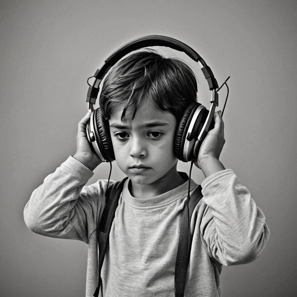 Lonely Boy Listening to Music: Sadness and Depression