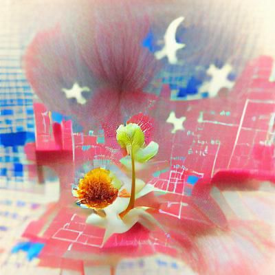 Dreamlike Flower with Intricate Patterns