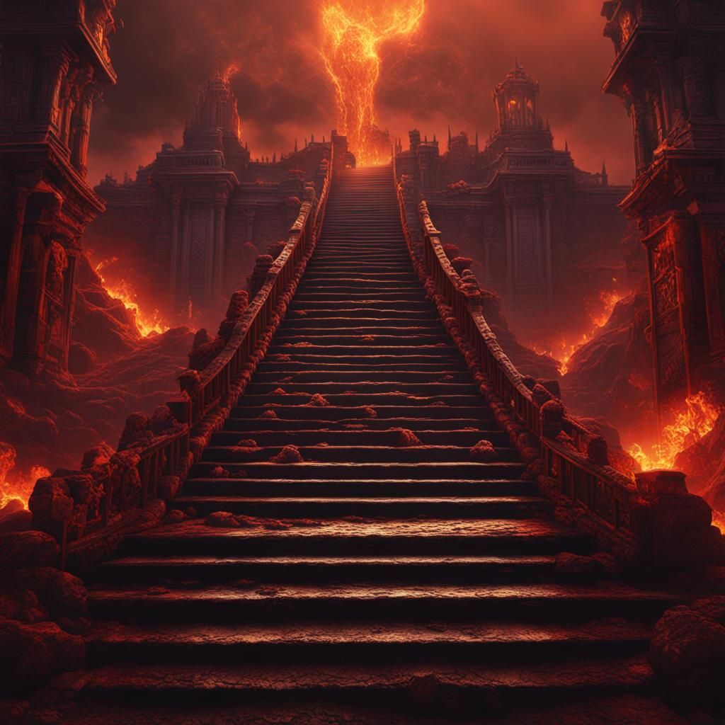 Stairway to Hell: Detailed Matte Painting