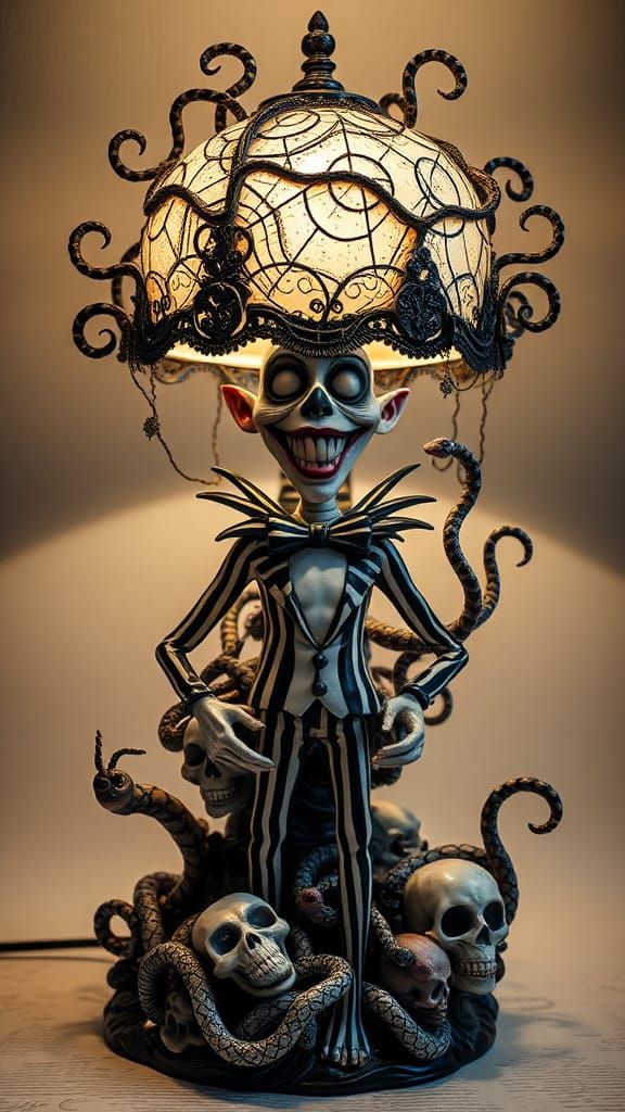 Tim Burton inspired lamp