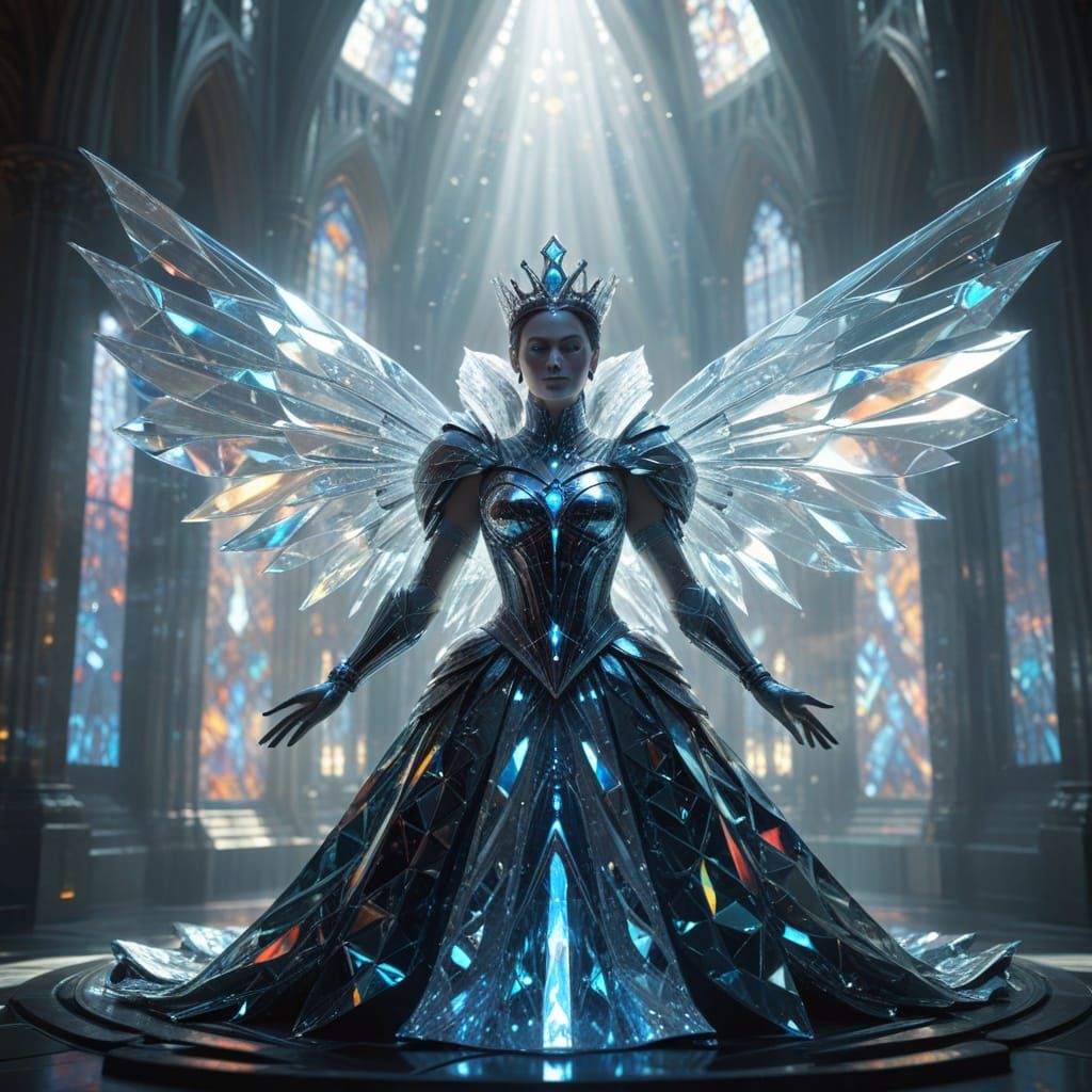 Queen of Diamonds in Sci-Fi Cathedral
