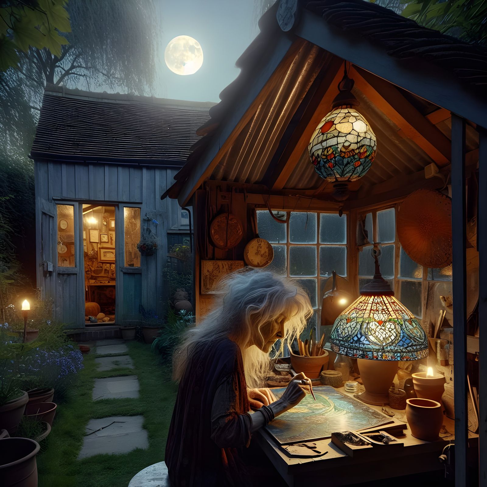 The artist in summer