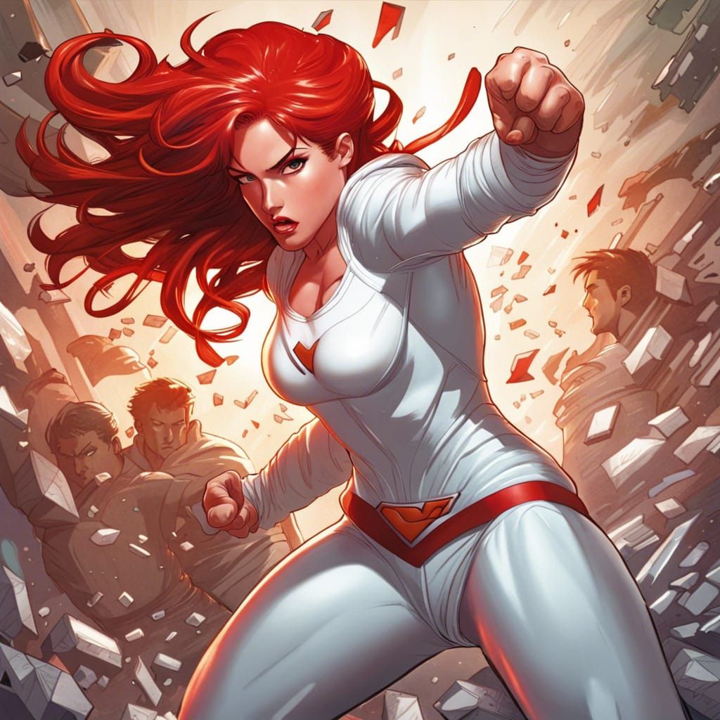 Anime Girl Versus Superman: Comic Book Art