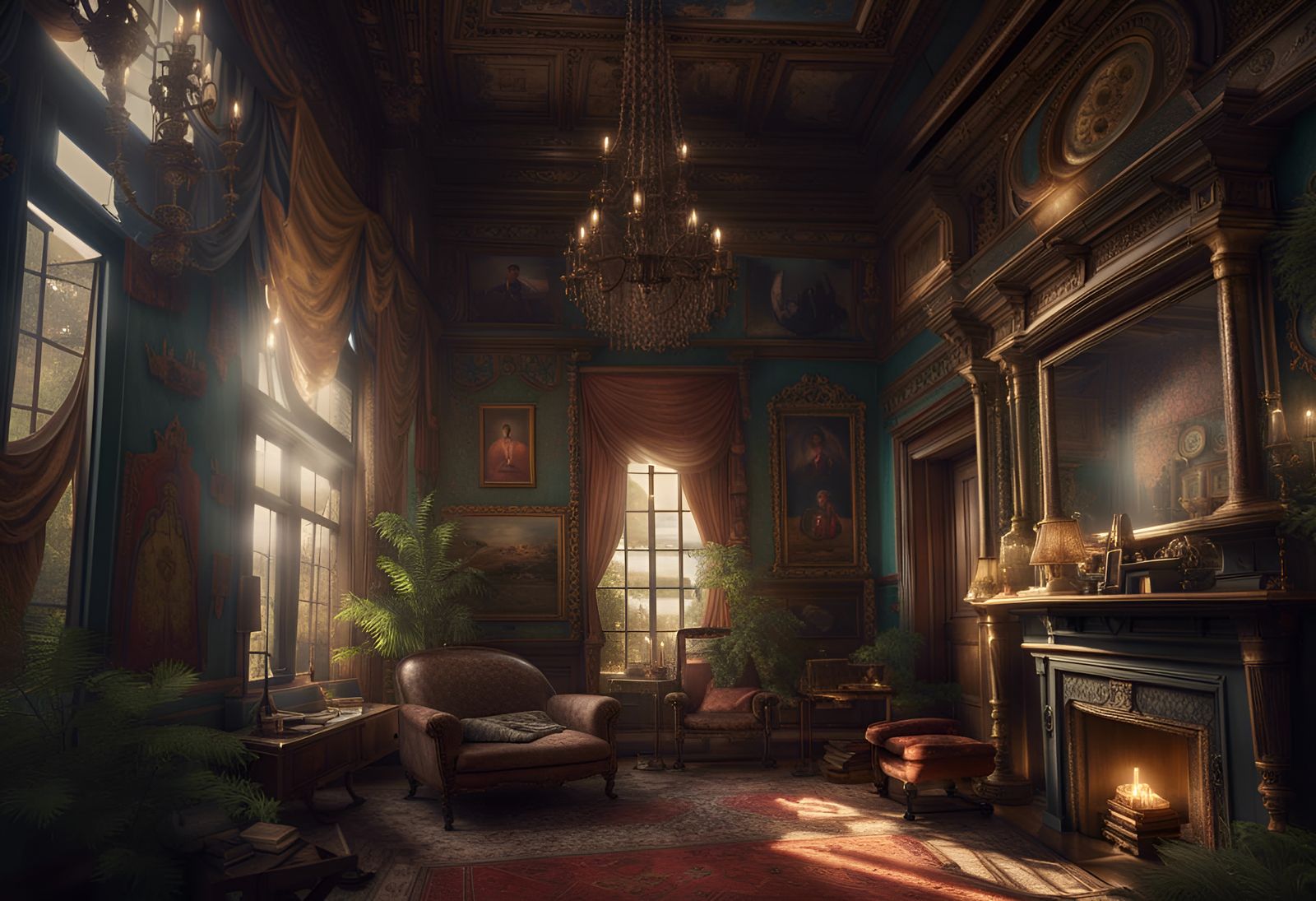 Abandoned Home: Dramatic Digital Matte Painting