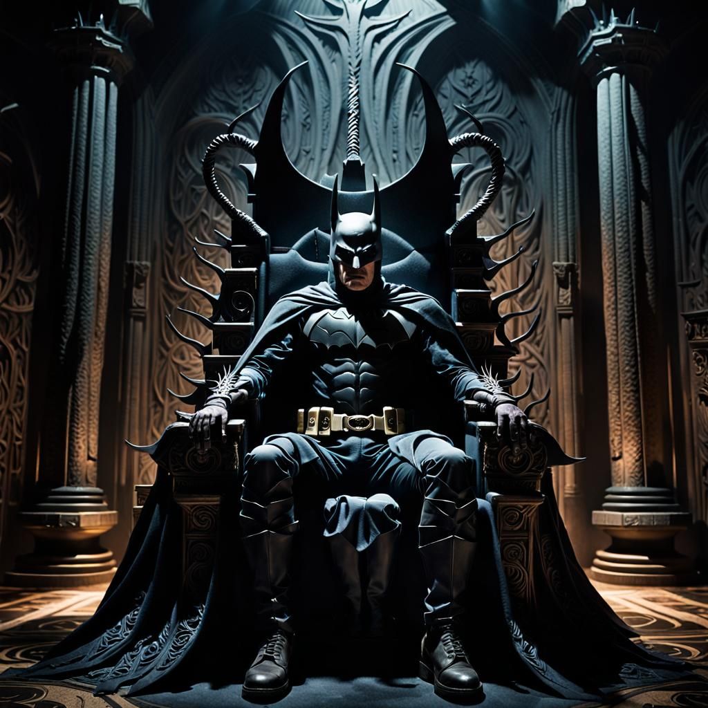 Batman as Baphomet in Mystical Chamber