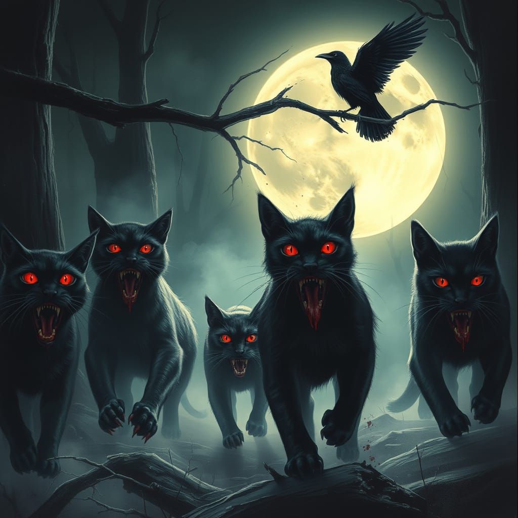 Mysterious Feral Cats Unleash Terror Under Full Moon