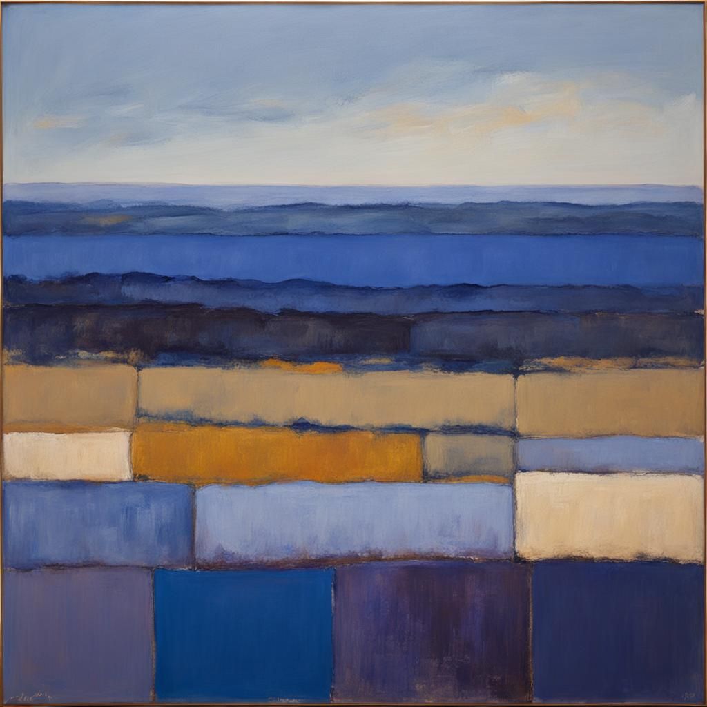 Abstract Ocean Landscape in Rothko Style