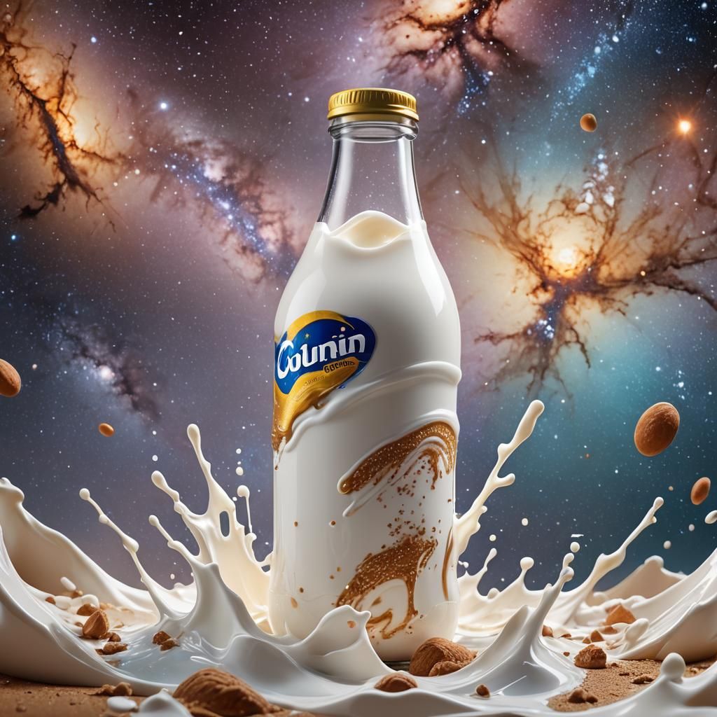 Milky Way in a Bottle: Hyperrealistic Concept Art