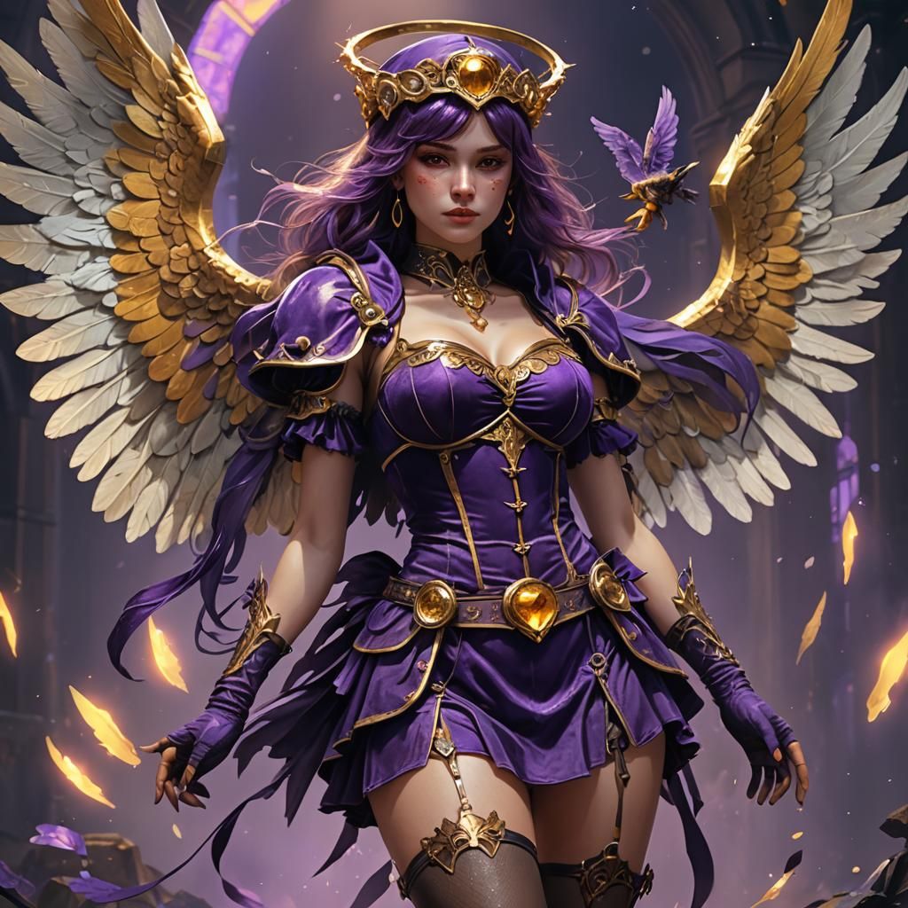 Angelic Woman in Dark Fantasy Style, 8K Resolution