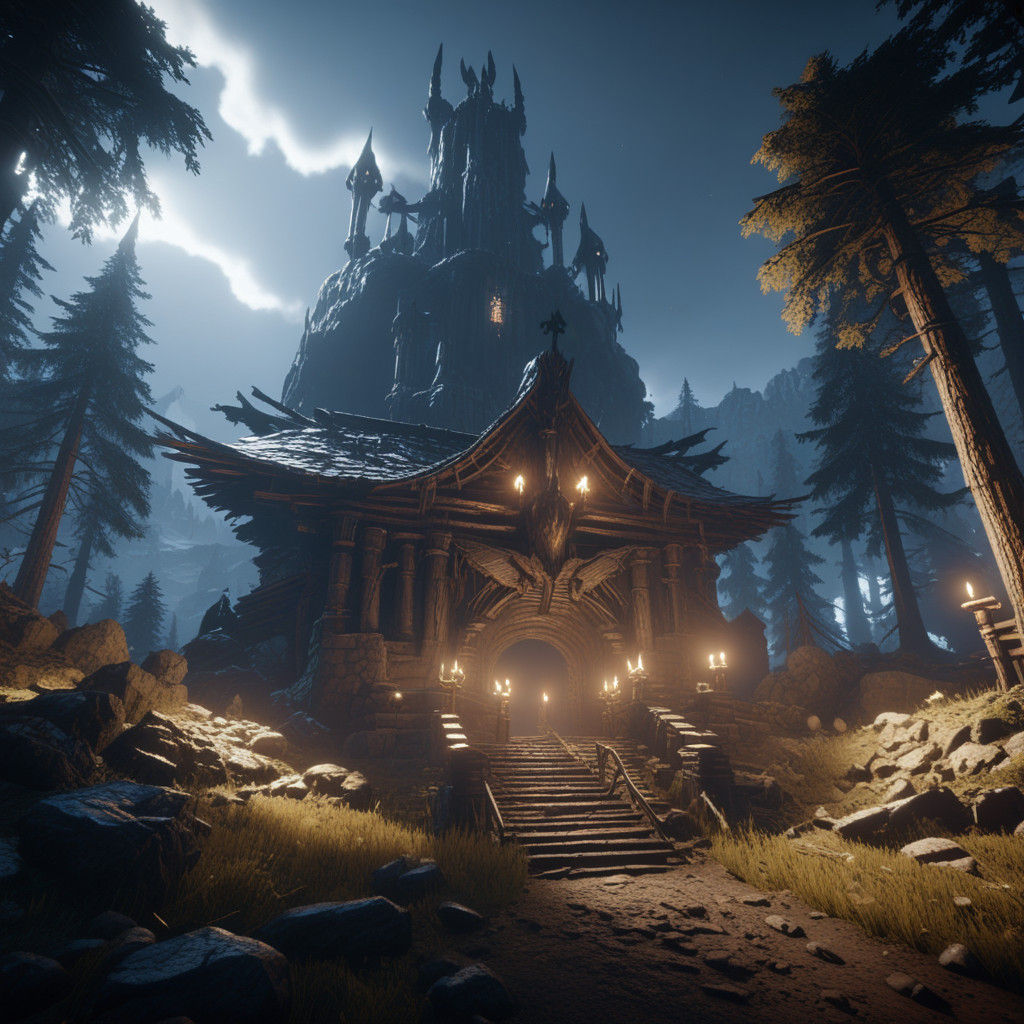 Epic Grimdark 3D Masterpiece in Unreal Engine 5 Style