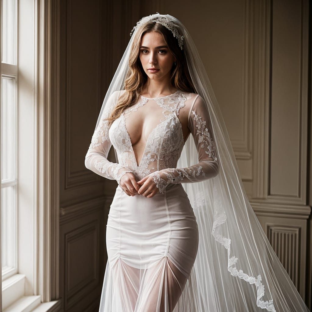 Romantic Bride in Ethereal Gown