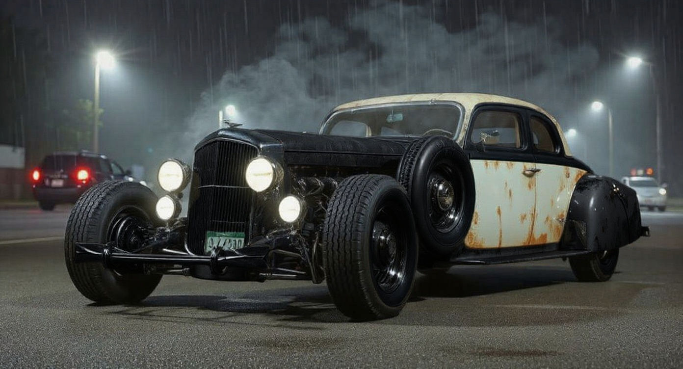 Retro Hot Rod with Art Deco Elements