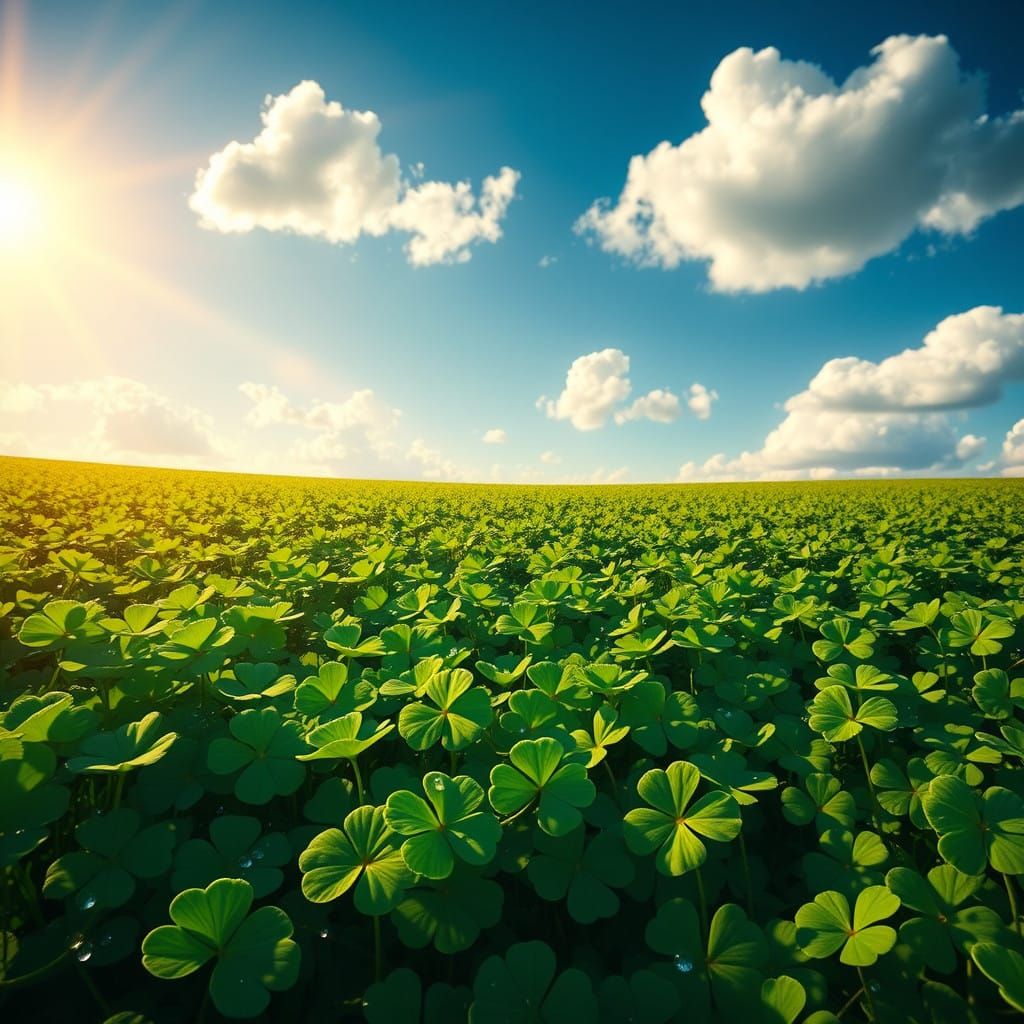 Emerald Oasis Under Golden Skies